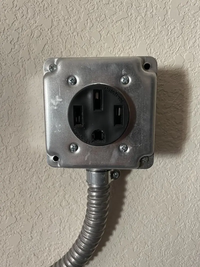 NEMA 14-50 outlet installed for Electrical Panel Upgrade in Arden-Arcade